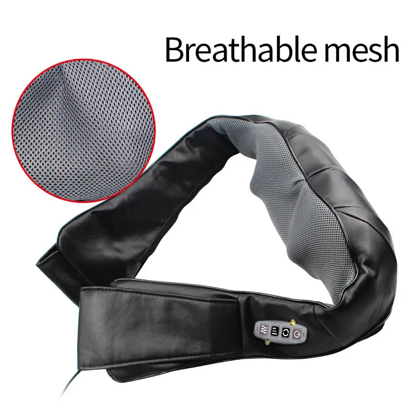 Home Car Electrical Body Neck Massager Back Relaxation Massagem U Shape Shoulder Shiatsu Infrared heated 3D Kneading Shawl belt