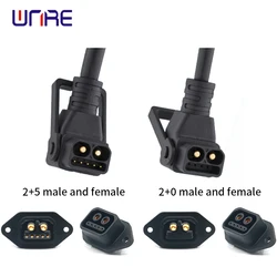 Scooter Socket E-Bike Battery Connector 30-50A IP67 2+5 2+0 Waterproof Plug Electric Bike Charging Port Cable Plug Batteries