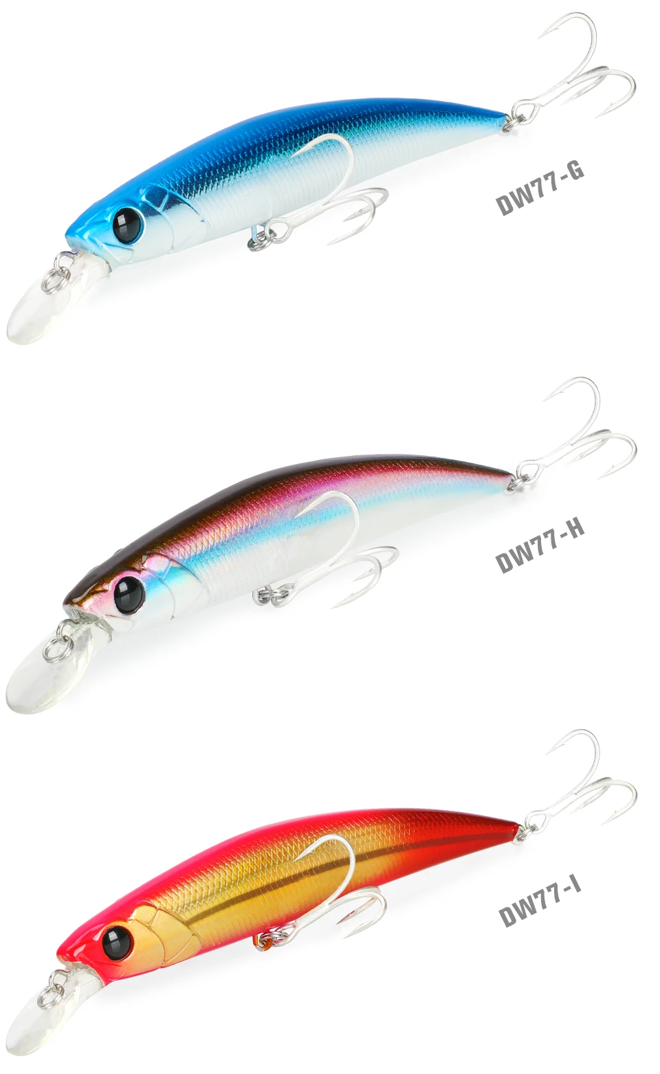 TSURINOYA 110S Sinking Minnow DW77 110mm 22g Großer Kunstköder für Forellen, Hechte, Wolfsbarsche, Meeresangeln, Jerkbait, Wobbler – Detail 17