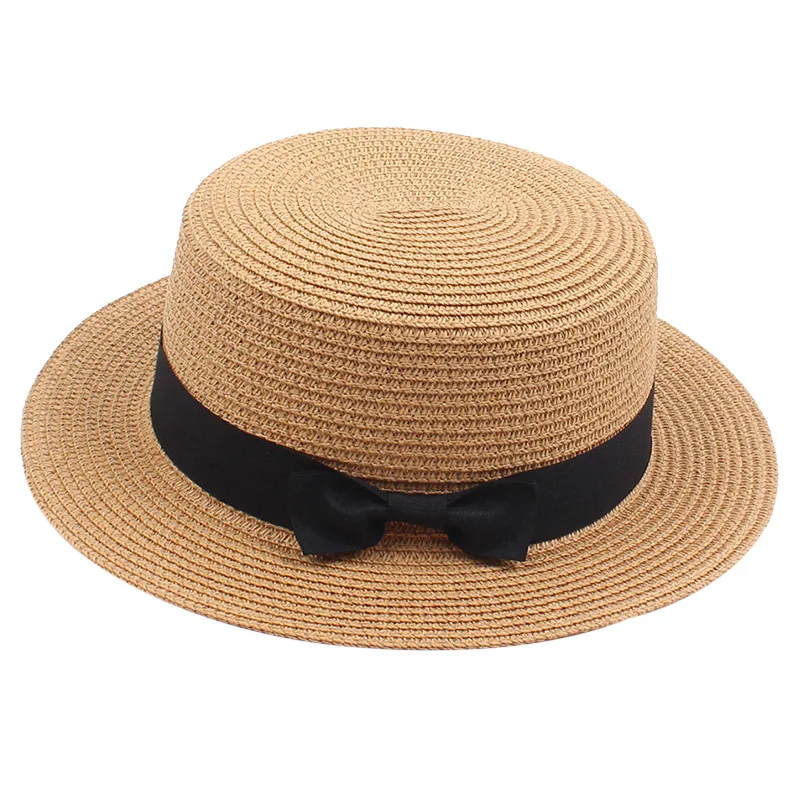 W69 Hat Men And Women Spring And Summer England Retro European And American Bow  Top hat Sunscreen  Beach Hat