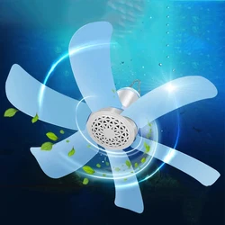 220V Household Mini Ceiling Fan 6 Blades Electric Ventilator For Student Dormitory Mosquito Net Small Air Fan Big Wind