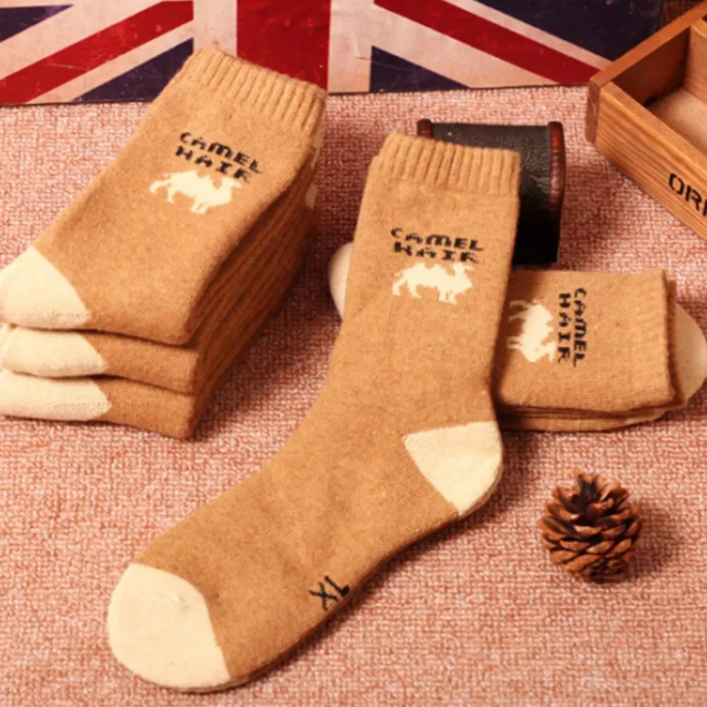 1 Pair Men's And Women's Winter Socks Camel Hair Thick Warm Socks Fashion Casual Autumn Winter Socks High Quality Camel Socks