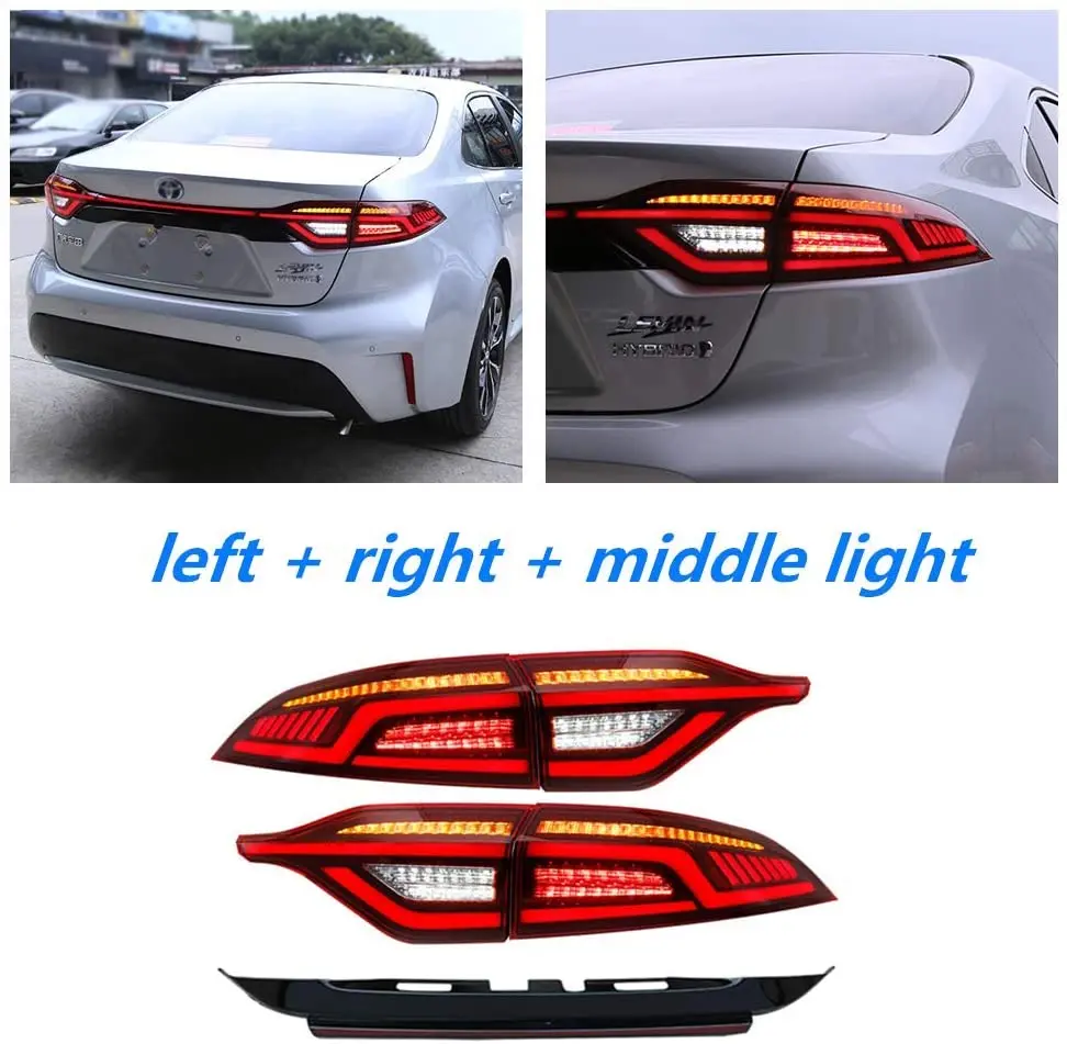 LED Tail Tailgate Light For Toyota Corolla 2020 2021 4PCS Sequential Indicator Rear Lamp Assemb（For US version only）