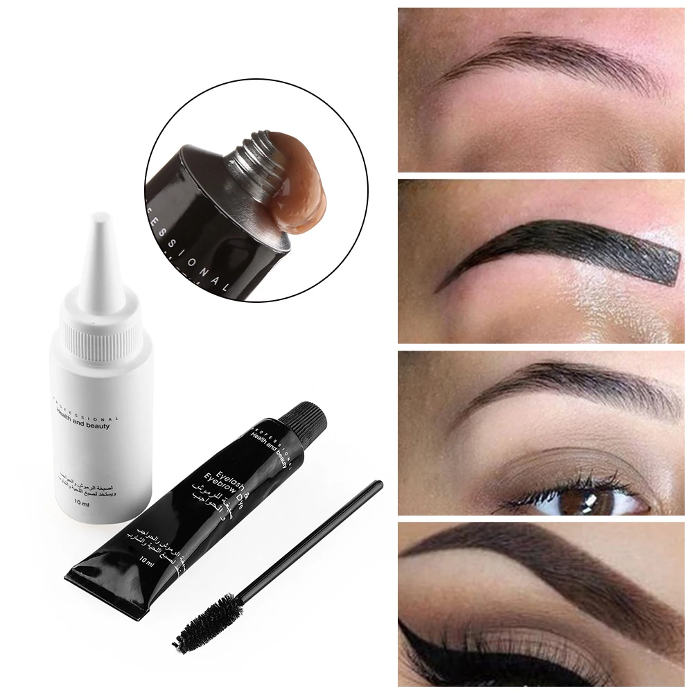 1Set Tint Cream for Eyebrow Eyelash Longlasting Eye Makeup Dye Eyebrow Mascara Enhancer Tattoo Pen Waterproof Super Eye Makeup