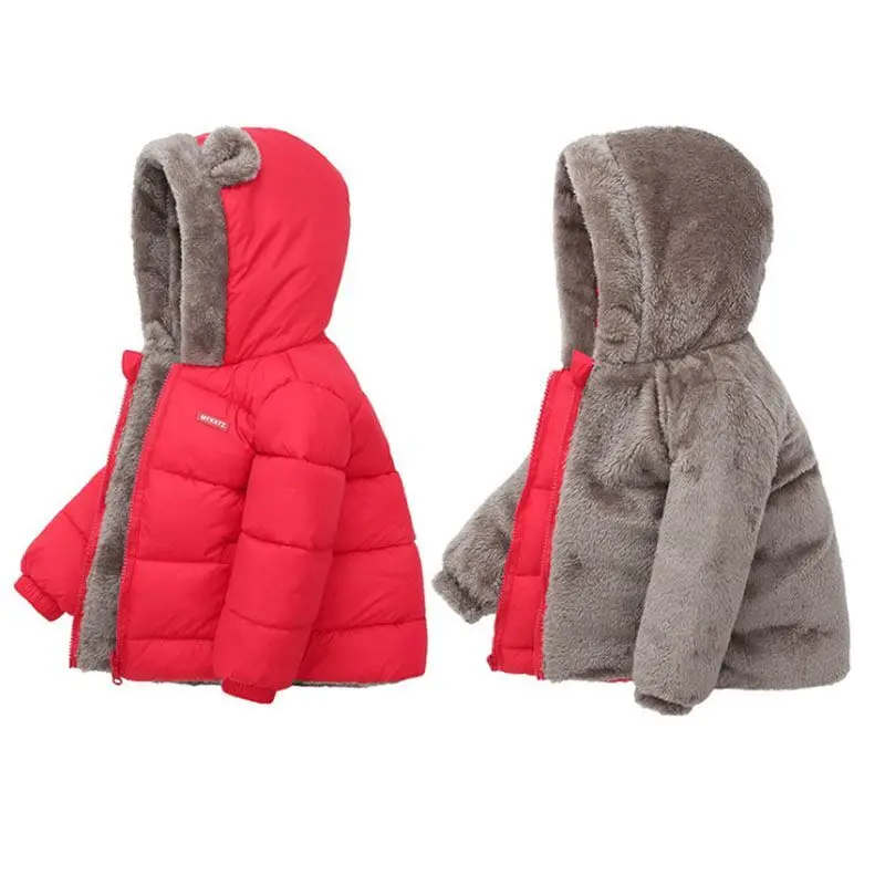 Cashmere Children Coat 2023 Autumn Winter Thicken Jacket Boys Girls Solid Color Hooded Jackets Kids Parka Outerwear 2-6 Years