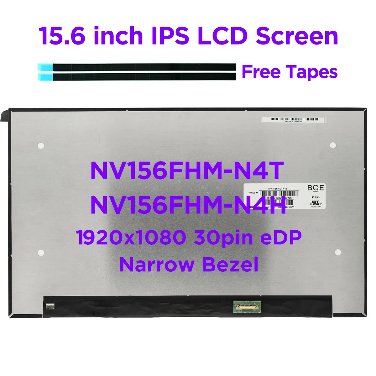 ips tela do laptop lcd nv156fhm n4t fit nv156fhm n4h nv156fhm n63 b156han025 n156hca e5a e5b fhd 1920x1080 30pin edp 156 01