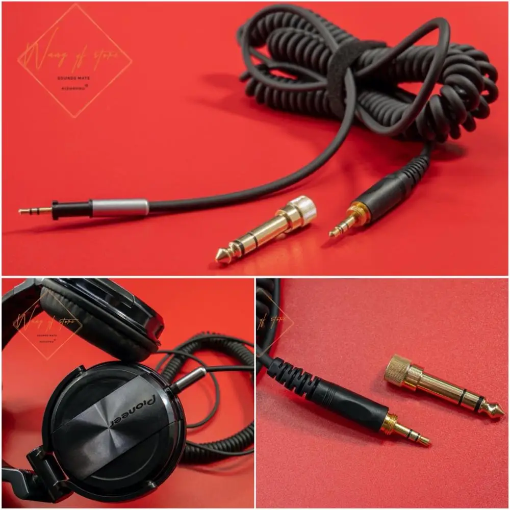 Xoắn Ốc Cáp Âm Thanh Dây Cho Tiên Phong HDJ700 HDJ 700 DJ Đường Tai Nghe 1.5-3 Mét