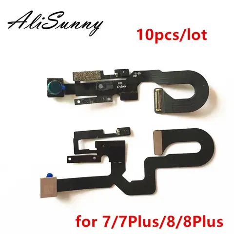 AliSunny 10pcs Front Camera Proximity Light Sensor Flex Cable for iPhone 7 8 Plus X XR 5.5'' 7+ Facing Cam Replacement Parts