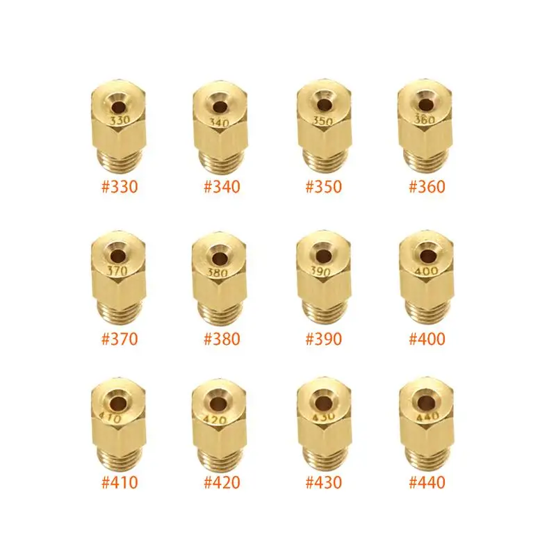 ZSDTRP 12pcs 10pcs M5 Main Jets For MIKUNI VM TM TMX Carburetor Motorcycle Scooter Injectors Nozzle Main Jet Set #90-440