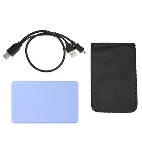 2.5 Inch USB 2.0 SATA HD Box HDD Hard Drive Mobile Disk External Enclosure Case With USB Y cable