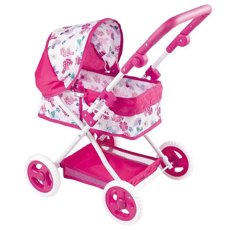 Large LuxuryBaby Stroller Pretend Play Simulation Toys Trolley Imitation  Baby Four Wheels Folding Doll Stroller - AliExpress 26