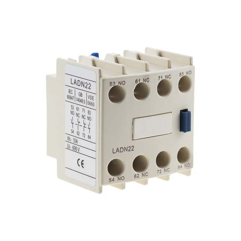 1PCS LADN Series Auxiliary Contact 690V 10A 1NO+1NC 2NO+2NC For LC1D Series AC Contactor