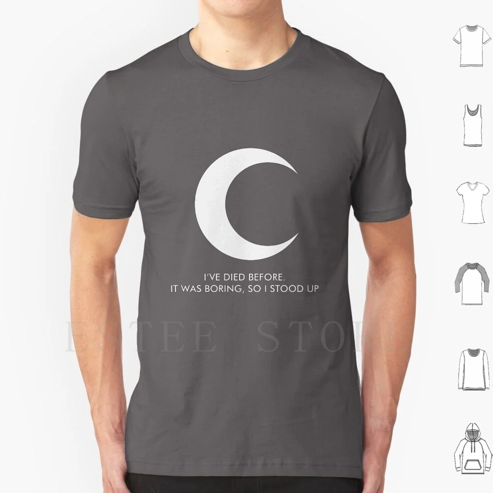 

Moon Knight-I've Died Before T Shirt DIY Big Size 100% Cotton Moon Knight Moon Knight Comics Comics