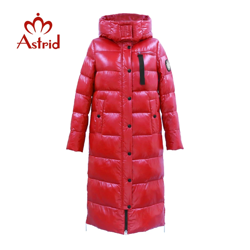 Astrid Winter Women\'s coat women parka long warm Bright fabric fashion Jacket hooded large sizes trendy female clothing 9510