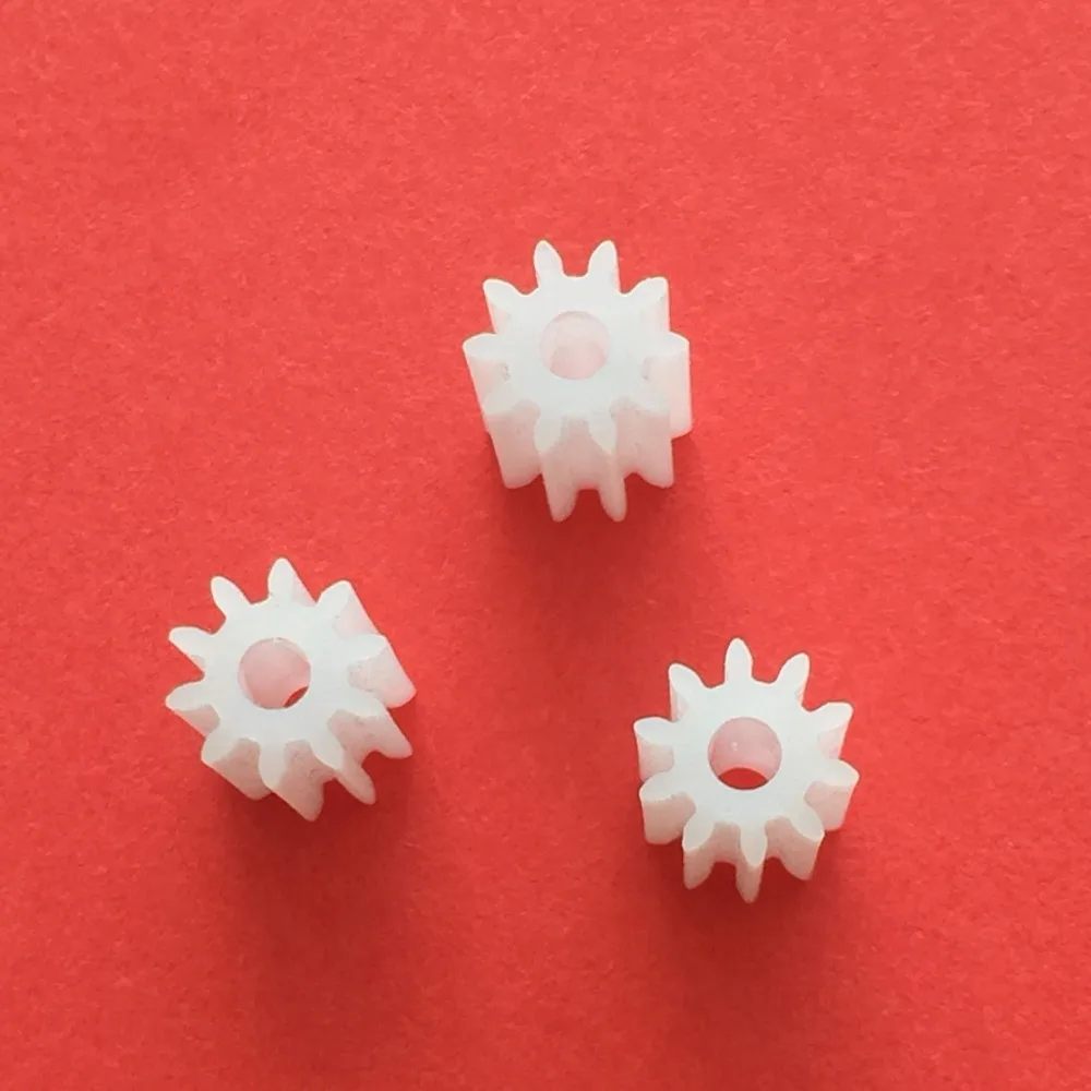 5pcs/lot 102A 0.5 Module White Color Shaft Gear 10Teeth 2mm Hole DIY Toy Helicopter Car Micro DC Motor Gears K846 Drop Shipping