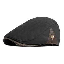 Sombrero de boina de moda para hombre, gorra plana de hiedra, sombrero de pico de pato de espiga, sombrero de pintor ajustable, gorra de Cabbie de conducción Gatsby, Newsboy Retro, otoño