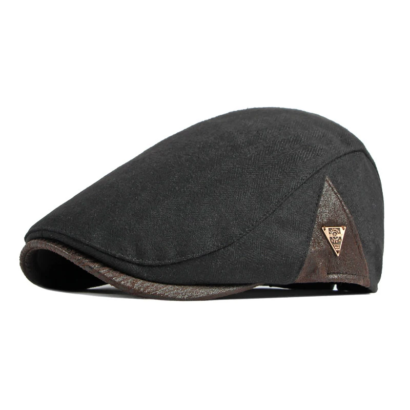 Moda jesienna beret kapelusz mężczyźni Retro gazeciarz bluszcz płaska czapka w jodełkę kapelusz typu kaczy dziób malarz regulowany Gatsby jazda czapka taksówkarza