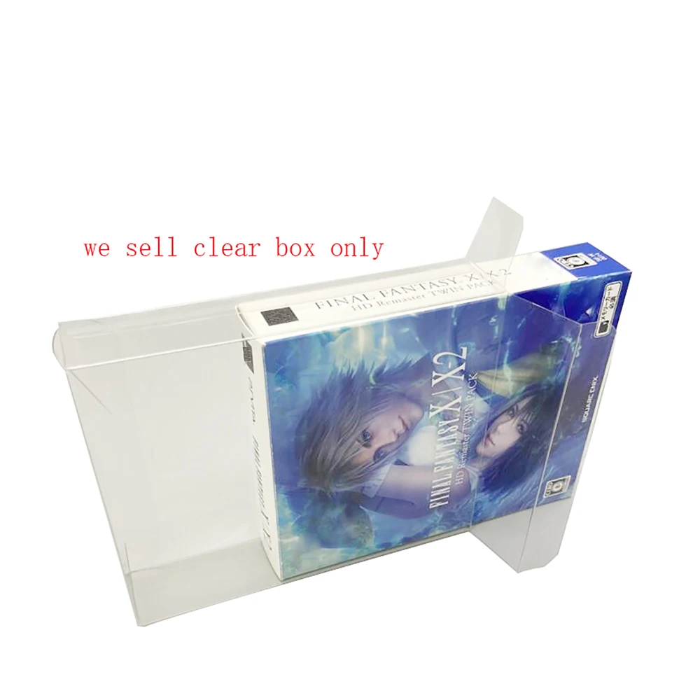 

10PCS Clear box cover For PSV Vita game For Final fantasy X/X-2 collection display storage PET protective box Clear