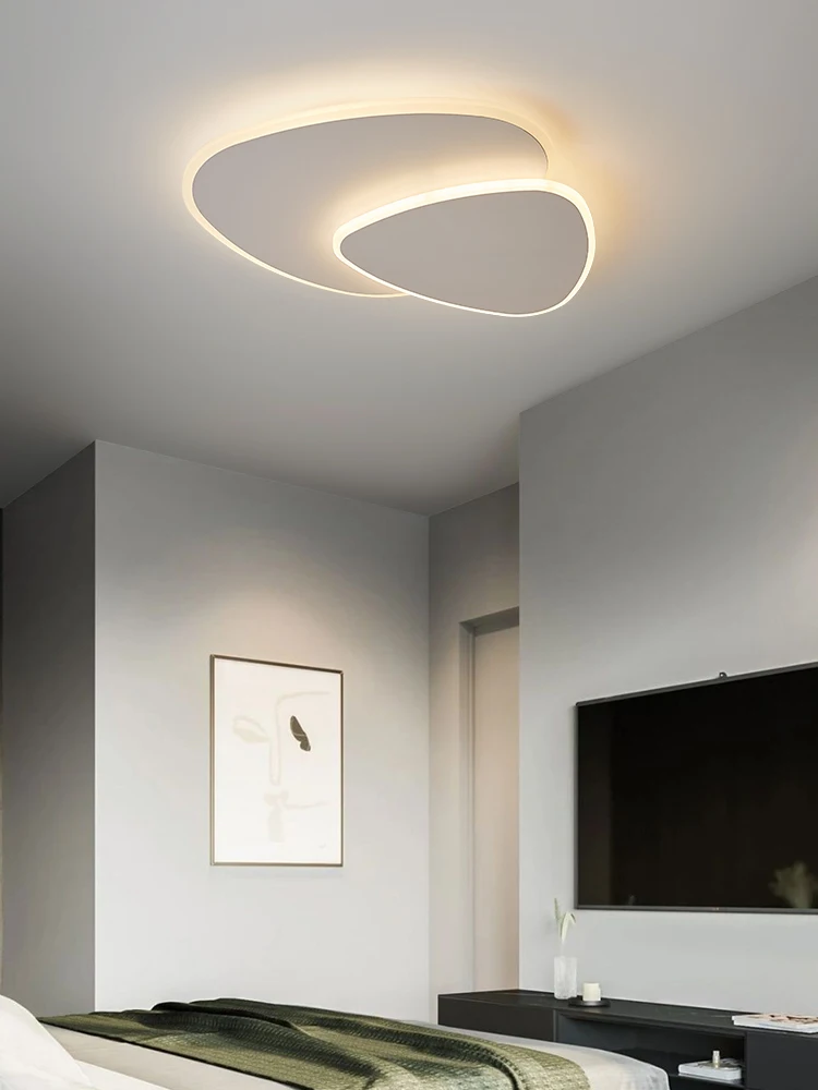 Simple Triangle Led Ceiling Lamp Nordic Creative Living Bedroom Study Aisle Decor Ceiling Lights Wrought Iron Indoor Lighting