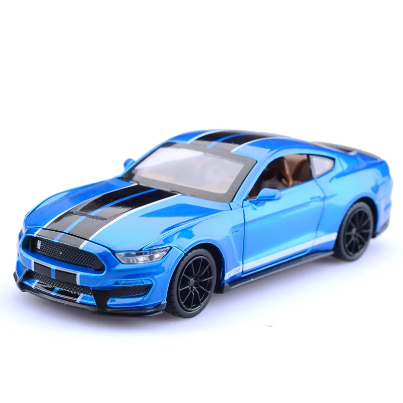 1:32 Ford Mustang Shelby GT350 alaşım spor araba modeli döküm ve