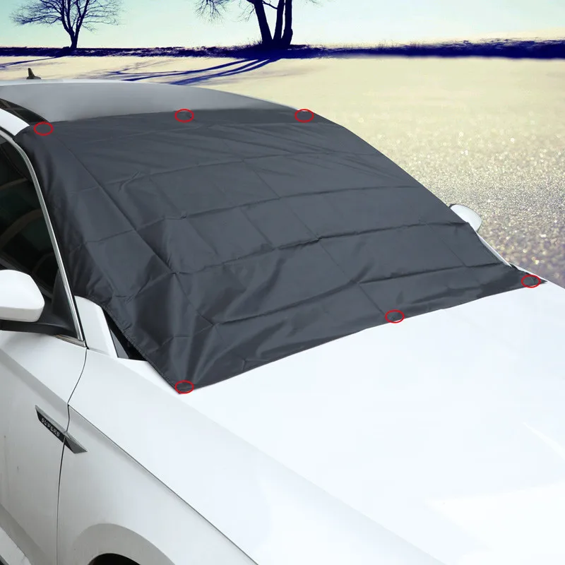 Strong Magnet Car Snow Block Cover Silver Cloth Magnetic Snow Ice Shield For Windshield Winter Car Front Window