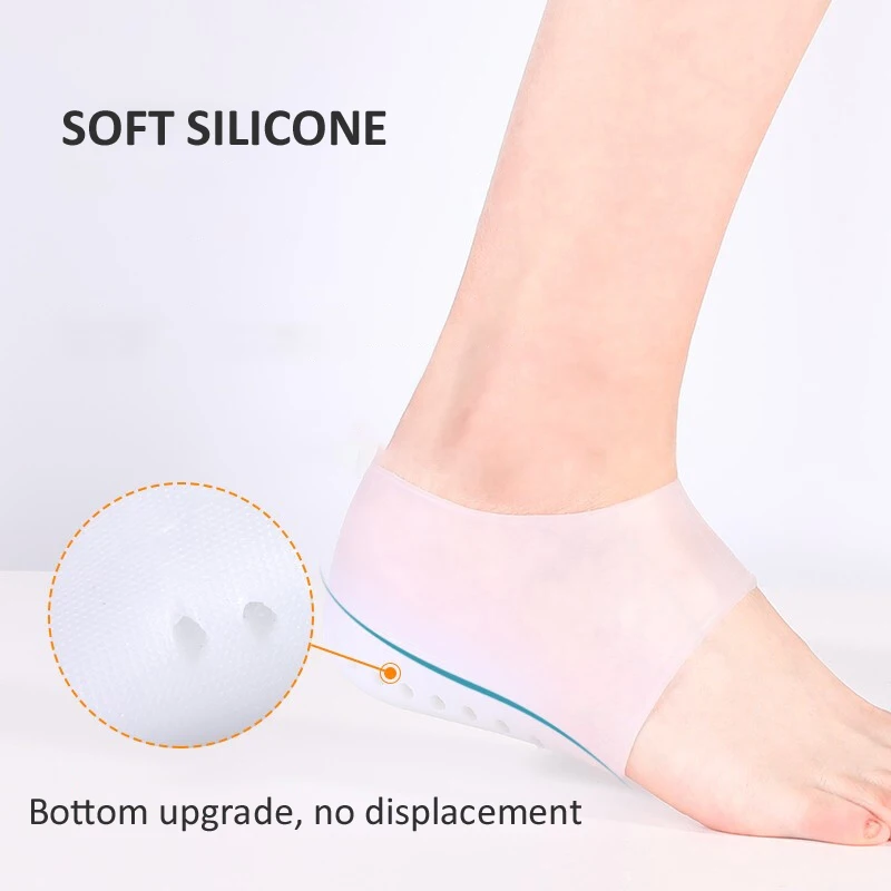 Silicone Invisible Height Increase Insole 1.5CM 2.5CM 3.5CM  Lift New Upgrade Soft Socks Shoes Pad for Men  Women dropshipping