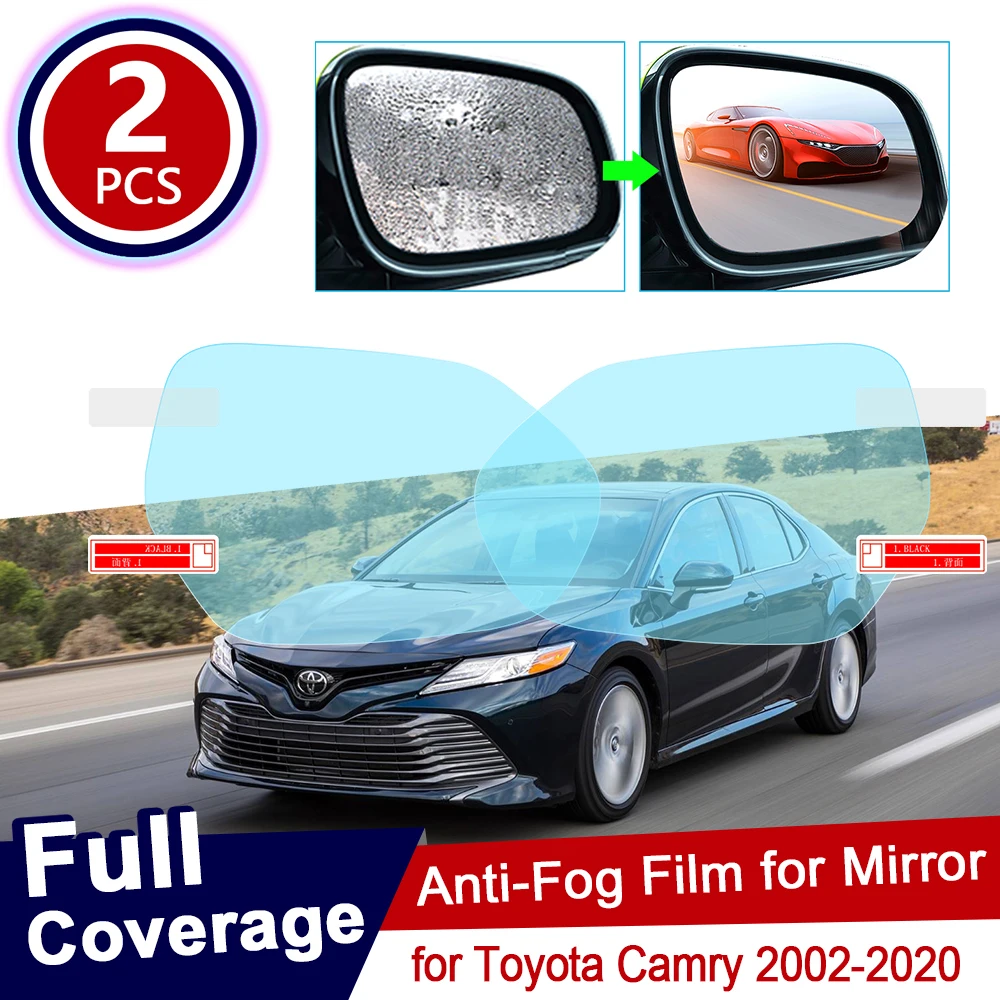 for Toyota Camry XV30 XV40 XV50 XV70 2002~2020 30 40 50 70 Full Cover Anti Fog Film Rearview Mirror Accessories 2010 2011 2012