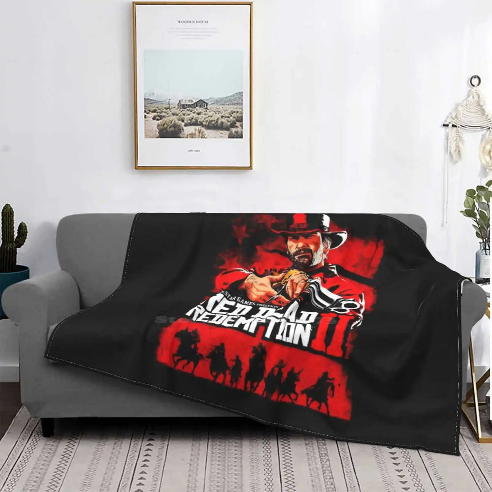 Read Dead Redemption 2 Creative Design Light Thin Soft Flannel Blanket Game Gaming Video Game Gamer Gamers Retro Vintage