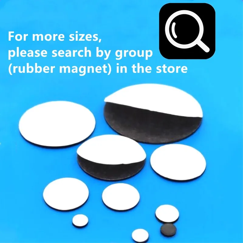 30mm x 2mm 1.5mm Self Adhesive Round Flexible Magnet Dots for DIY Crafts Home Office 30mm x 1.5mm 30x2 30x1.5 mm