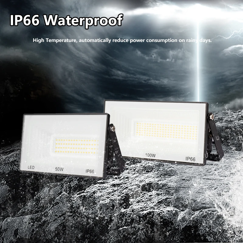 impermeavel led flood light refletor de parede ao ar livre iluminacao do jardim holofote quadrado holofote de rua ip65 50w 100w 220v 01