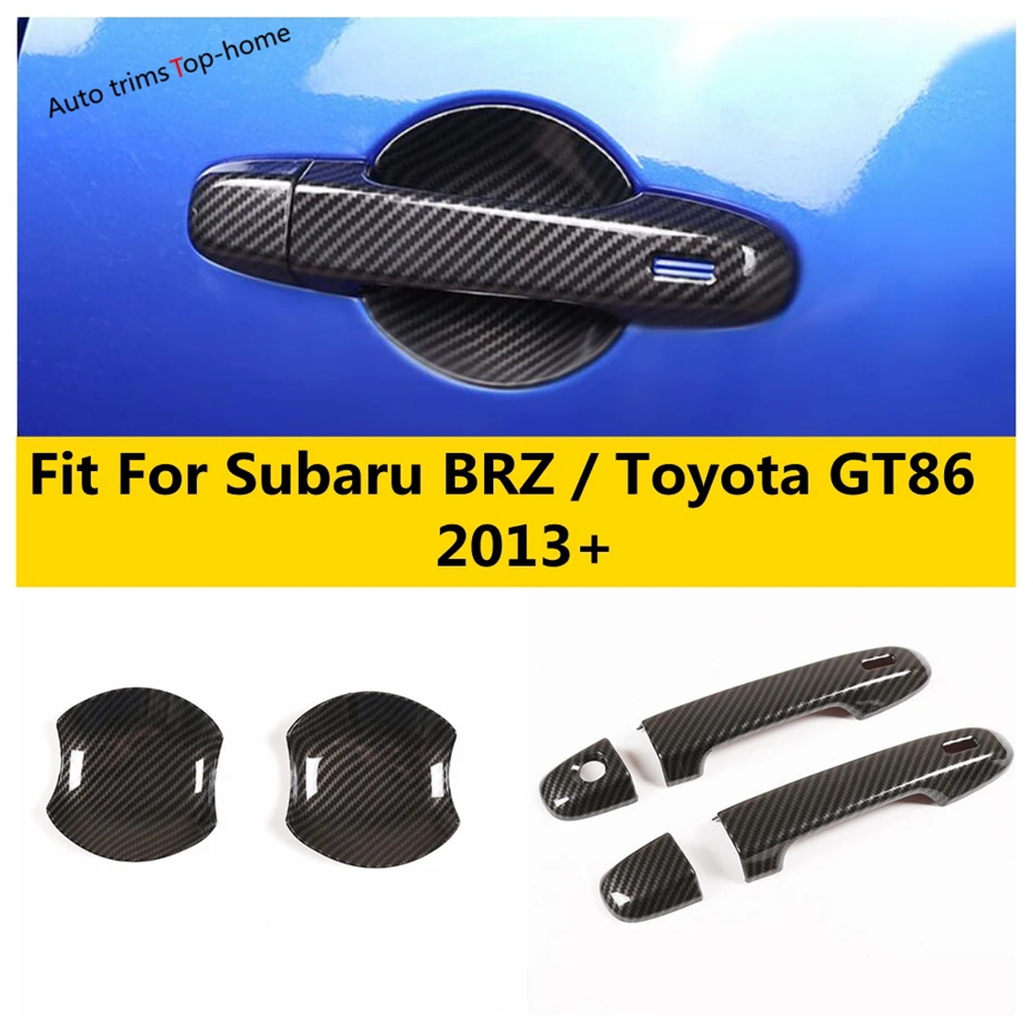 

Car Outer Door Handle Bowl Frame Protection Cover Trim Carbon Fiber Accessories Exterior For Subaru BRZ / Toyota GT86 2013 -2021