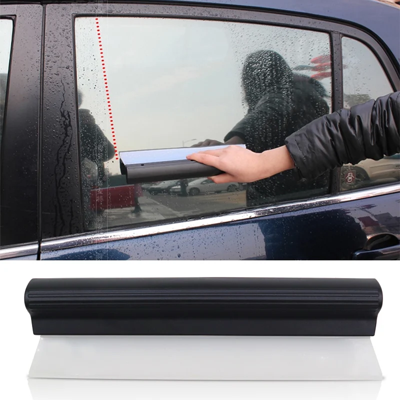 2 Pcs Flexible Soft Silicone Wiper Car Window Cleaning Glass Scraper Silicone Handy Squeegee Blade Clean Scraping Film Scraper