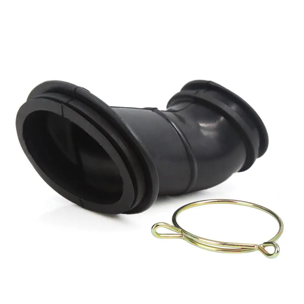 Uxcell Motorcycle Air Filter For CG125 Black Rubber Air Filter Cleaner Connector Adapter Spare Parts