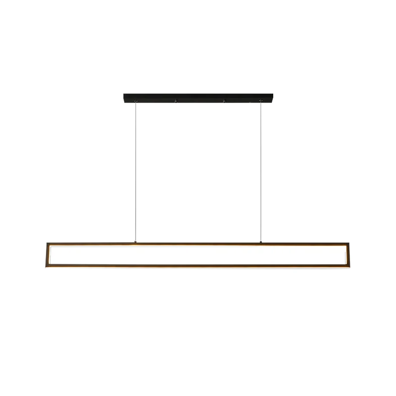 Modern Led Pendant Lights For Dining Room Living Kitchen Office Bar Cafe Rectangle Home Indoor Lighting Long Strip Hanging Lamps