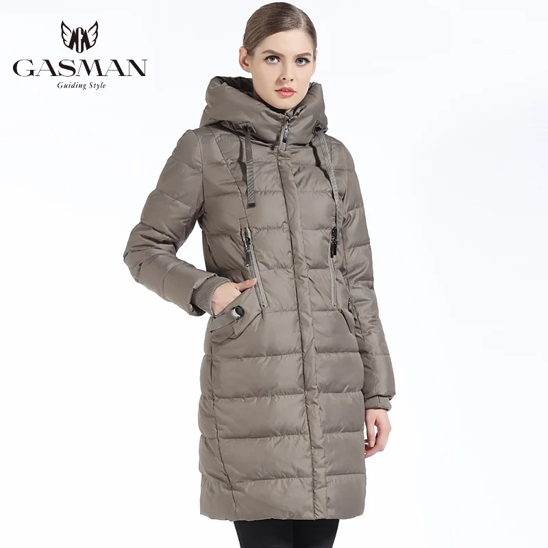 

GASMAN Women Down Jacket Hooded 2022 New Thick Bio Brand Coat Women Long Winter Warm Parka Fashion Female Jacket Collection 1827