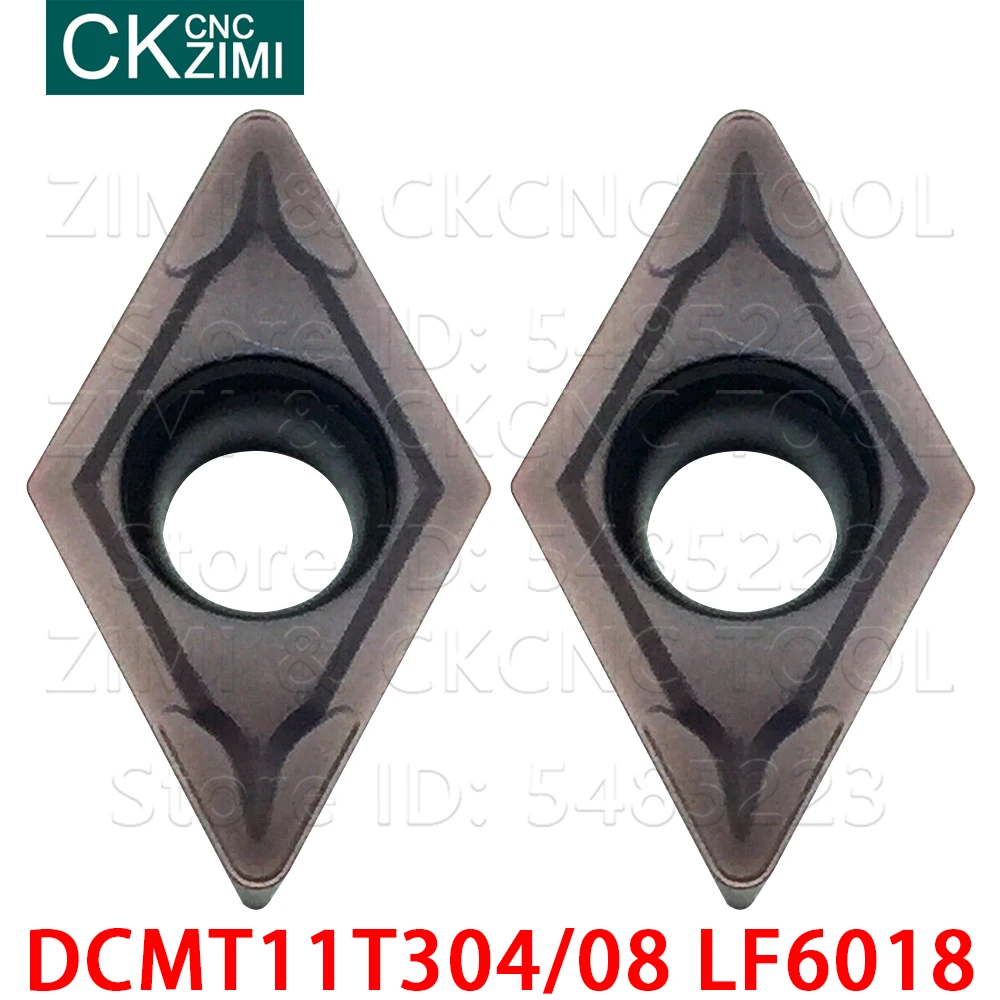Insertos de carburo de acero inoxidable, herramientas de torneado interno, CNC, herramientas de torno de metal DCMT 11T03, DCMT11T304 LF6018 DCMT11T308 LF6018