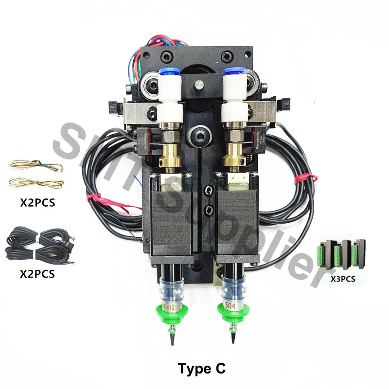 SMT DIY Double Head Mountor Connector Nema8 Hollow Shaft Stepper For Pick Place Machine Double Head SMT Mounting Head