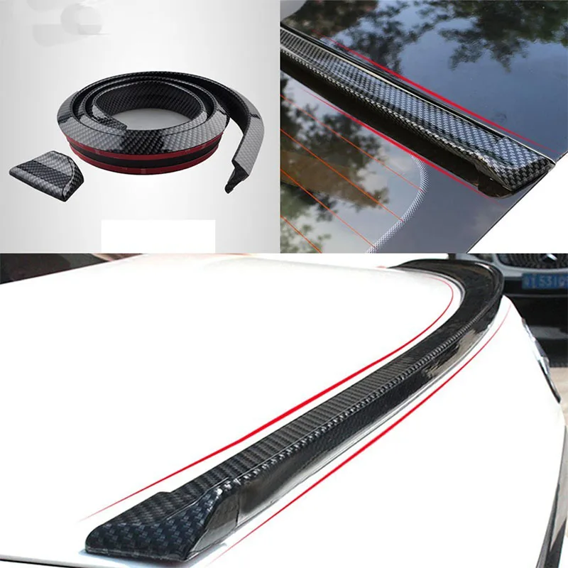 

For BMW 5 Series F10 G30 G31 G38 E60 E61 F90 M5 1.5 Meters Rubber Fake Carbon Fiber Auto Spoiler Wing Car Accessories