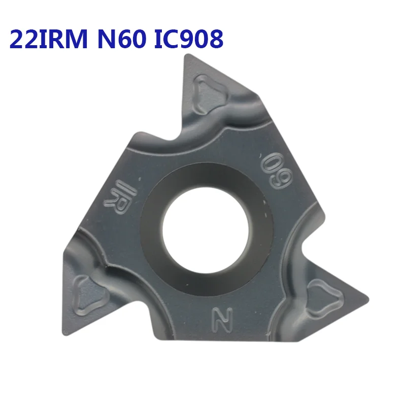 10pcs 22ERM N60 IC908 22IRM N60 IC908 100% Original Carbide Inserts CNC Lathe Tool Thread Turning Tools for SER2020K22