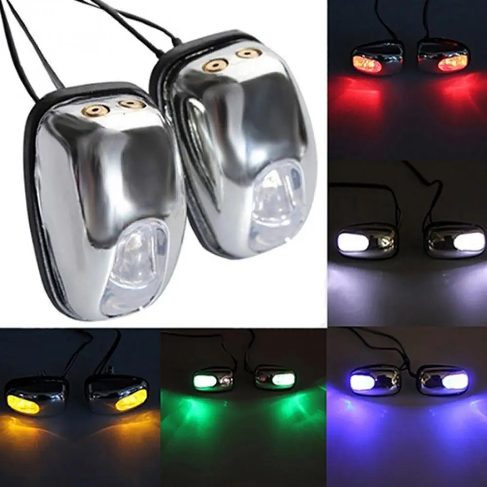 AGETUNR 1 Pair Auto White LED Light Lamp Windshield Jet Spray Nozzle Wiper Washer Eyes Universal For Car Truck Car light