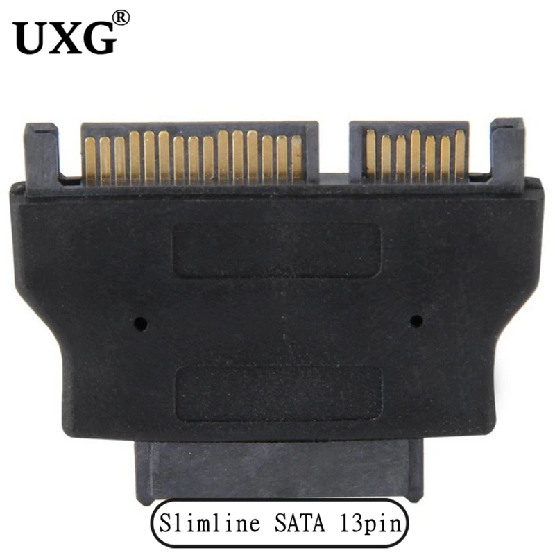 Slimline SATA Adapter Serial ATA 7+15 22pin Male To Slim 7+6 13pin Female Adapter For Desktop Laptop HDD CD-ROM Hard Disk Drive