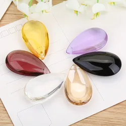 Camal 10pcs 36mm Flat Waterdrop Crystal Pendant Prisms Chandelier Wedding Party Curtain Christmas Hanging Ornaments Decoration