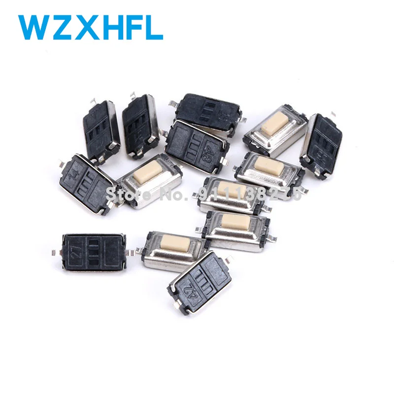 100PCS 3*6*2.5mm Microswitch 3x6x2.5mm SMD 2Pin Tactile Push Button Switch Tact Touch Micro switch White Red