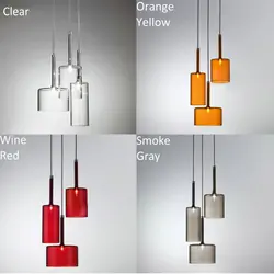 Nordic Colorful Glass Chandelier Lights Living Room Dining Table Kitchen Bedroom Fixtures Warm White LED Suspension Hanging Lamp