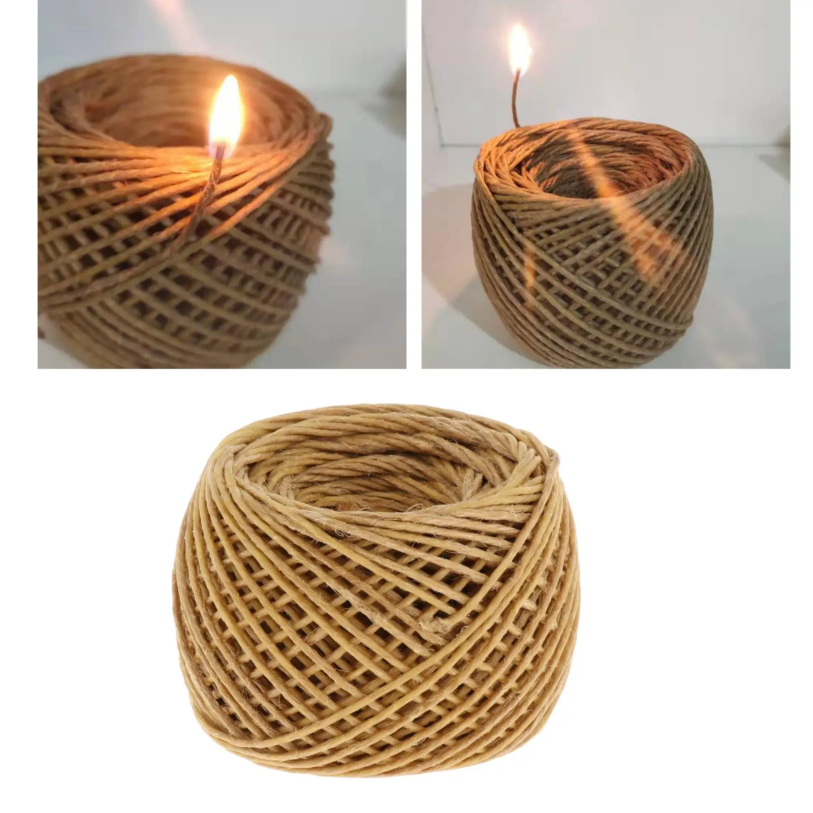 Organiczny HempWick naturalny wosk pszczeli powłoka świeca knot DIY rzemiosło naturalne włókno 61m/200ft długość