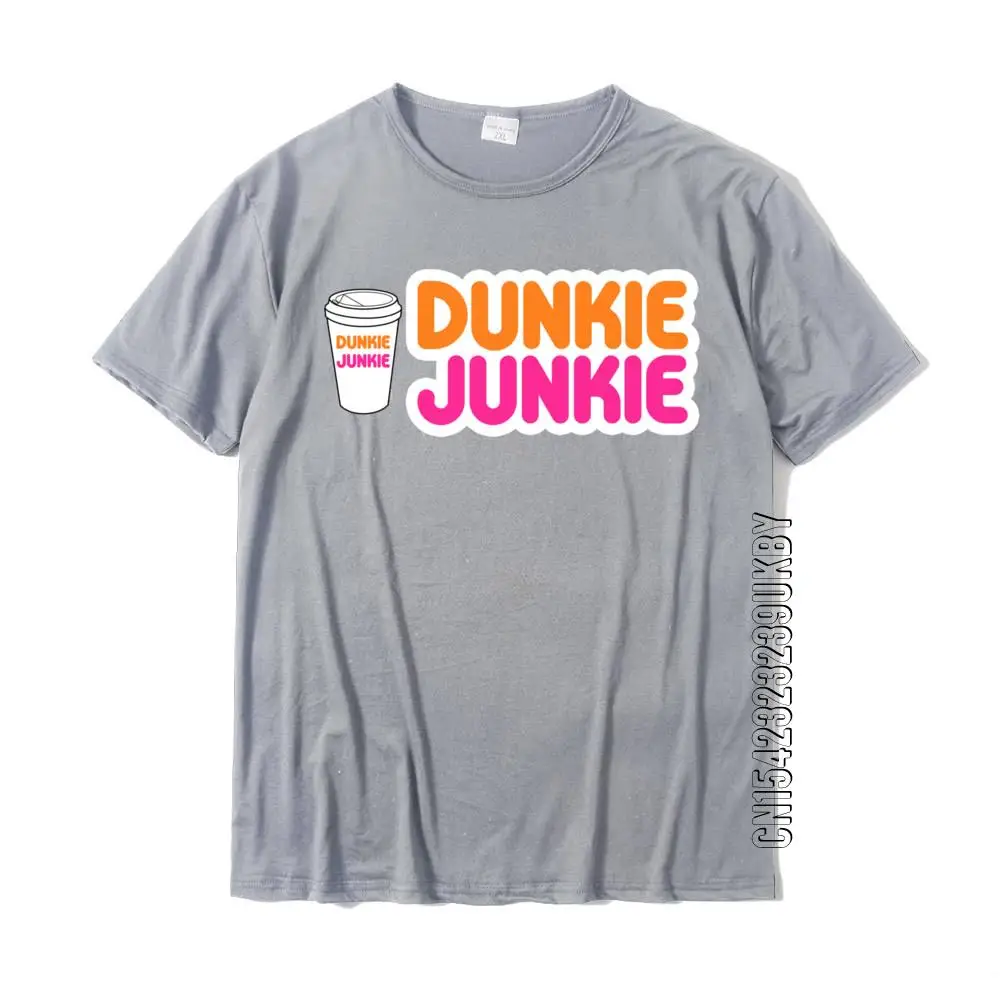 Funny Dunkie Junkie Coffee Love Funny Coffee Saying T-Shirt Birthday Cotton Men T Shirt Cosie Wholesale T Shirts