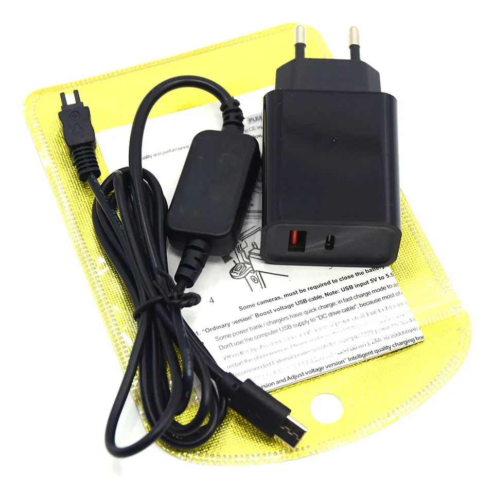 充電器とバッテリーアダプターケーブル,pd充電器,AC-L200,l200c,l200d