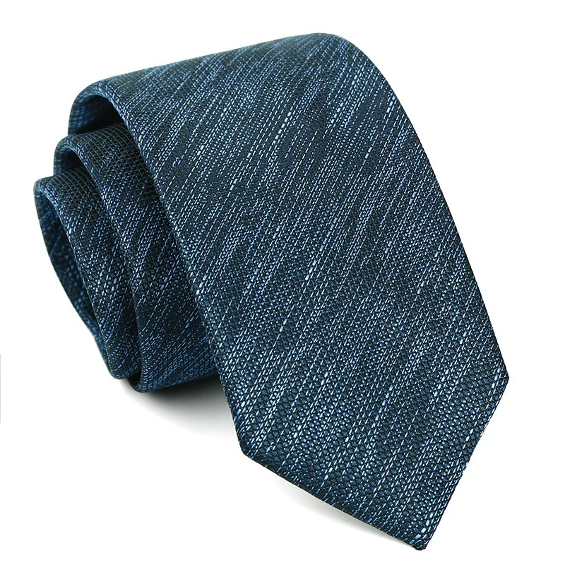 High Quality 2021 New Designers Brands Fashion Business 7cm Slim Ties for Men Black Blue Denim Necktie Work Formal with Gift Box