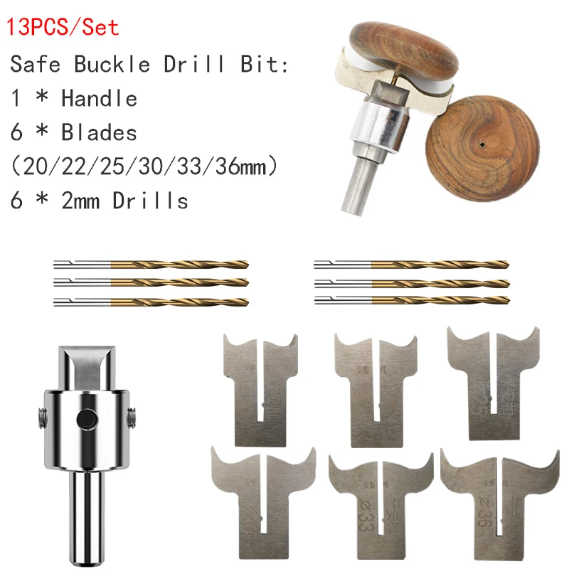 Safe Buckle Drill Bit Carbide Premium Blades handle Drill Woodworking Milling Cutter Safe Buckle Molding Tool