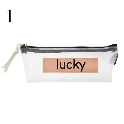 Transparent Pencil Case Mesh Pencil Bag for Kids Girls Gift Office School Supplies Kawaii Stationery Nylon Zipper Pencilcase